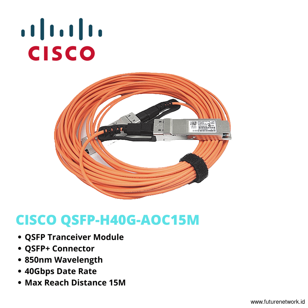 Kabel optik CISCO QSFP-H40G-AOC15M QSFP+